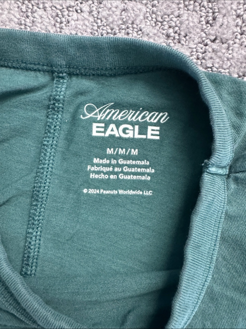American Eagle Outfitters Green Snoopy Ski Team Graphic Tee - Picture 2 of 2
